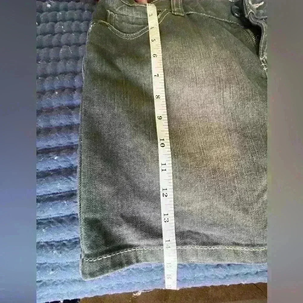 ESPRIT denim gray wash mini skirt.